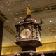 A glided statue of liberty sits atop the clock in the main lobby of of the Waldorf Astoria hotel on Park Avenue, Manhattan
